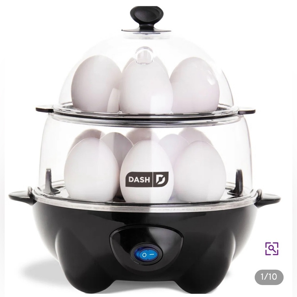 NIB Dash Deluxe Rapid Egg Cooker For Hard Boiled Poached Scrambled Steamed Eggs